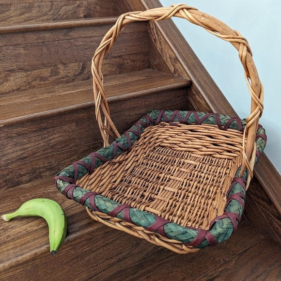 Italian Wicker basket large rectangle - Picture 5 of 7